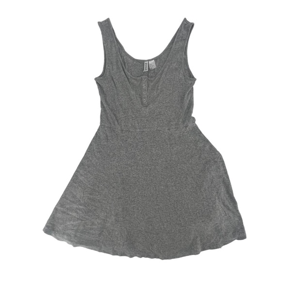 H&M Divided Gray Knit Tank Mini Swing Dress Size Medium Women’s - Picture 1 of 5